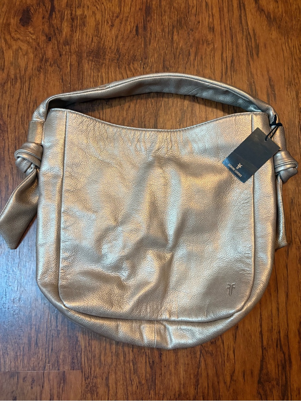 FRYE AND CO. Metallic Gold Leather Hobo Shoulder Bag